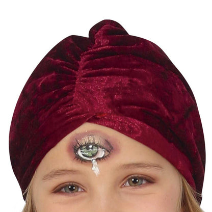 Green-Burgundy - Side - Fiestas Guirca Girls Medium Costume Set