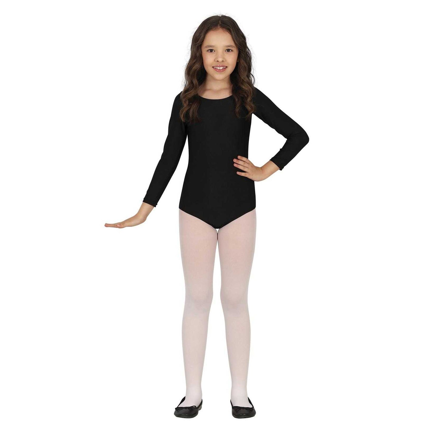 Black - Front - Fiestas Guirca Girls Leotard
