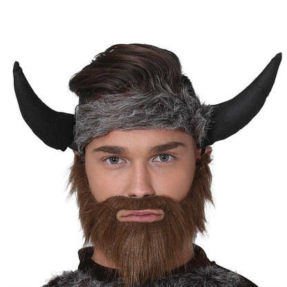 Brown-Grey - Side - Fiestas Guirca Mens Viking Costume Set