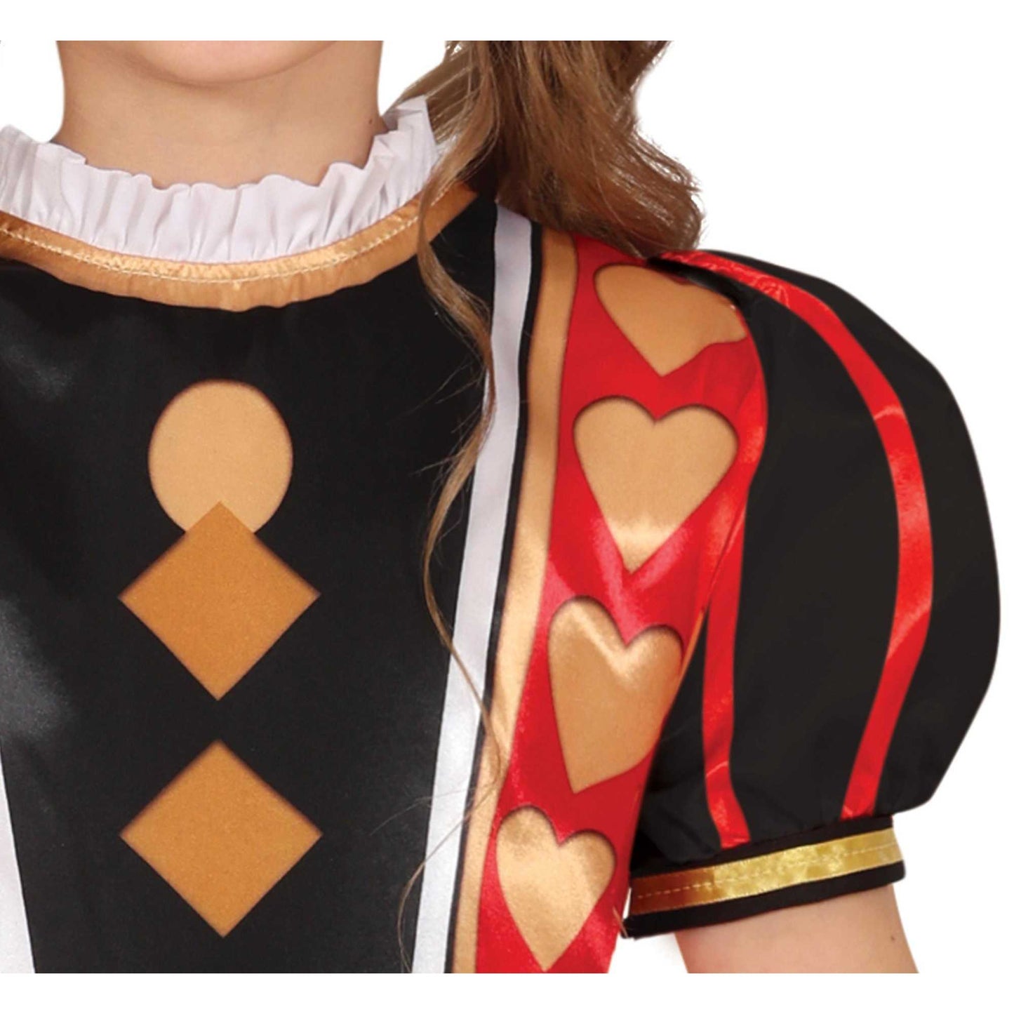 Red-Black - Side - Fiestas Guirca Girls Rhombus Queen Costume Dress