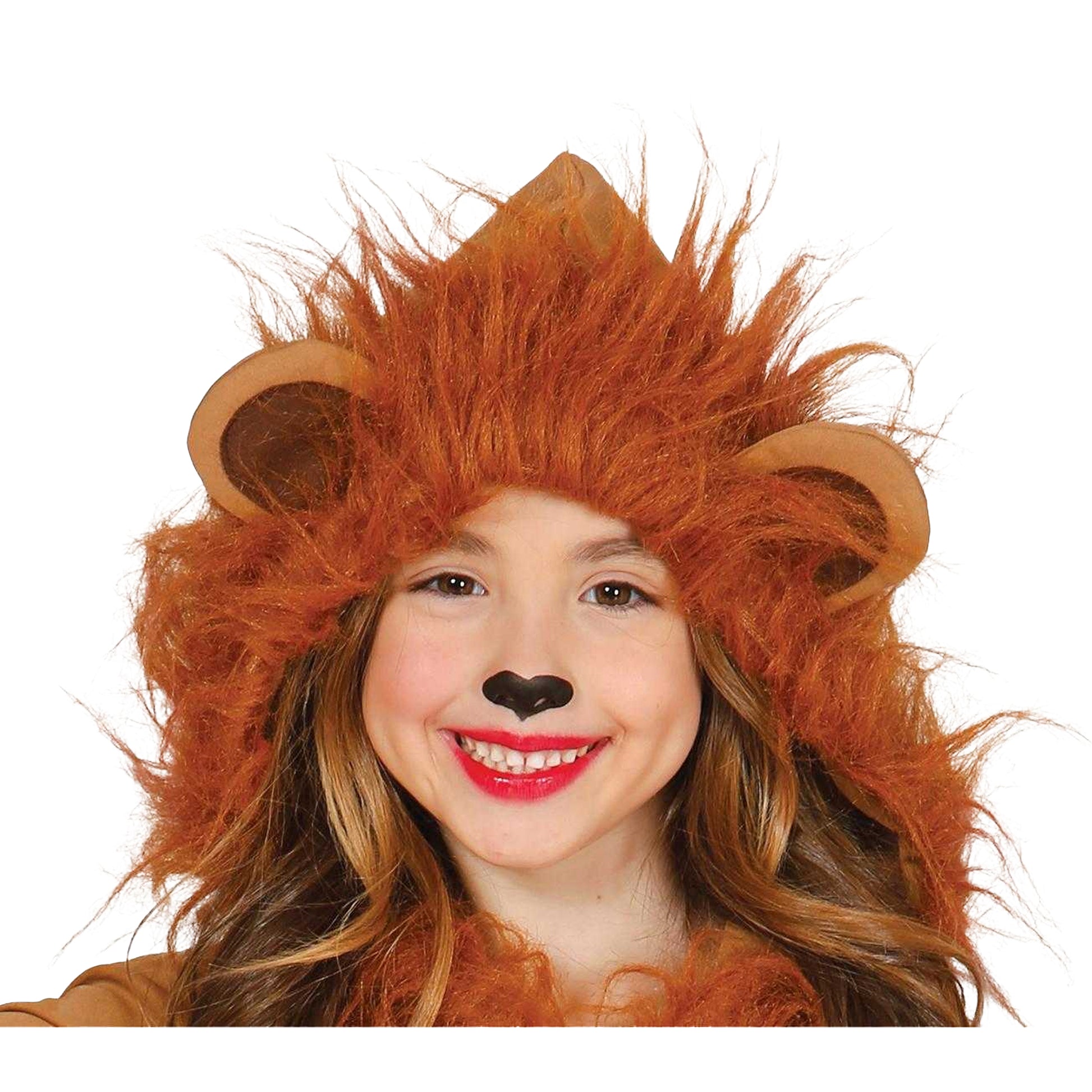 Brown - Back - Fiestas Guirca Girls Lioness Costume Set