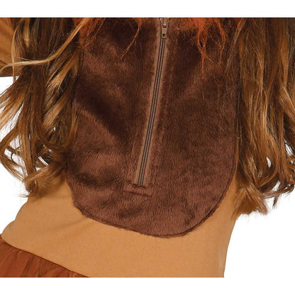 Brown - Side - Fiestas Guirca Girls Lioness Costume Set