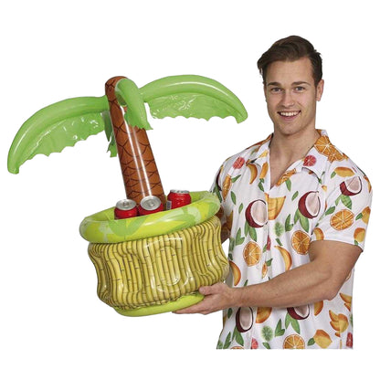 Brown-Green - Back - Fiestas Guirca Inflatable Palm Tree Fridge-Freezer