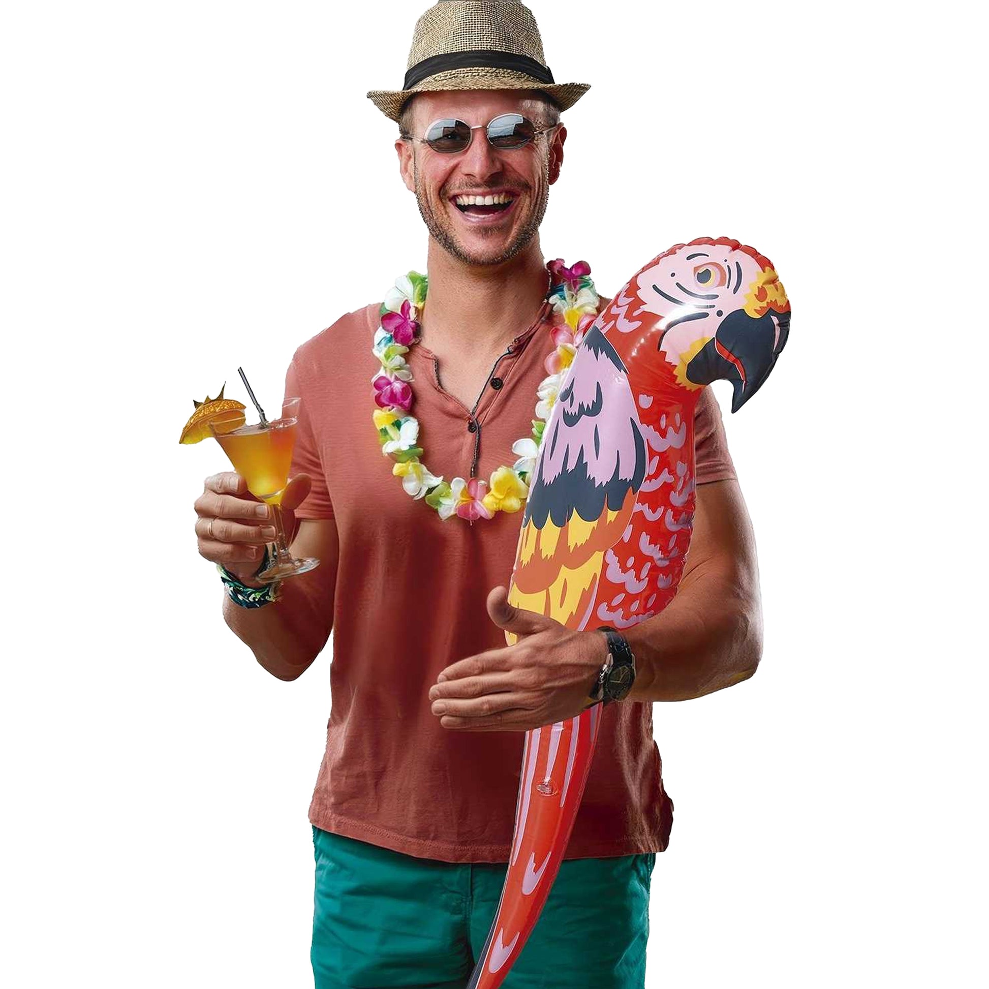 Multicoloured - Back - Fiestas Guirca Inflatable Parrot Prop