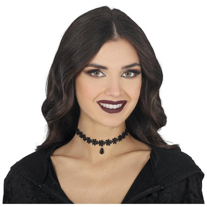 Black - Back - Fiestas Guirca Embroidered Choker