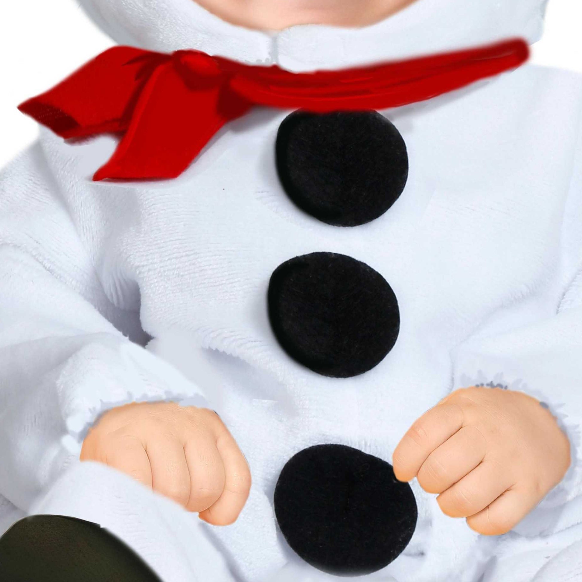 White-Black - Side - Fiestas Guirca Baby Snowman Christmas Costume Set