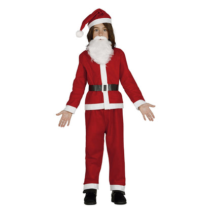 Red-White - Front - Fiestas Guirca Boys Santa Claus Christmas Costume Set