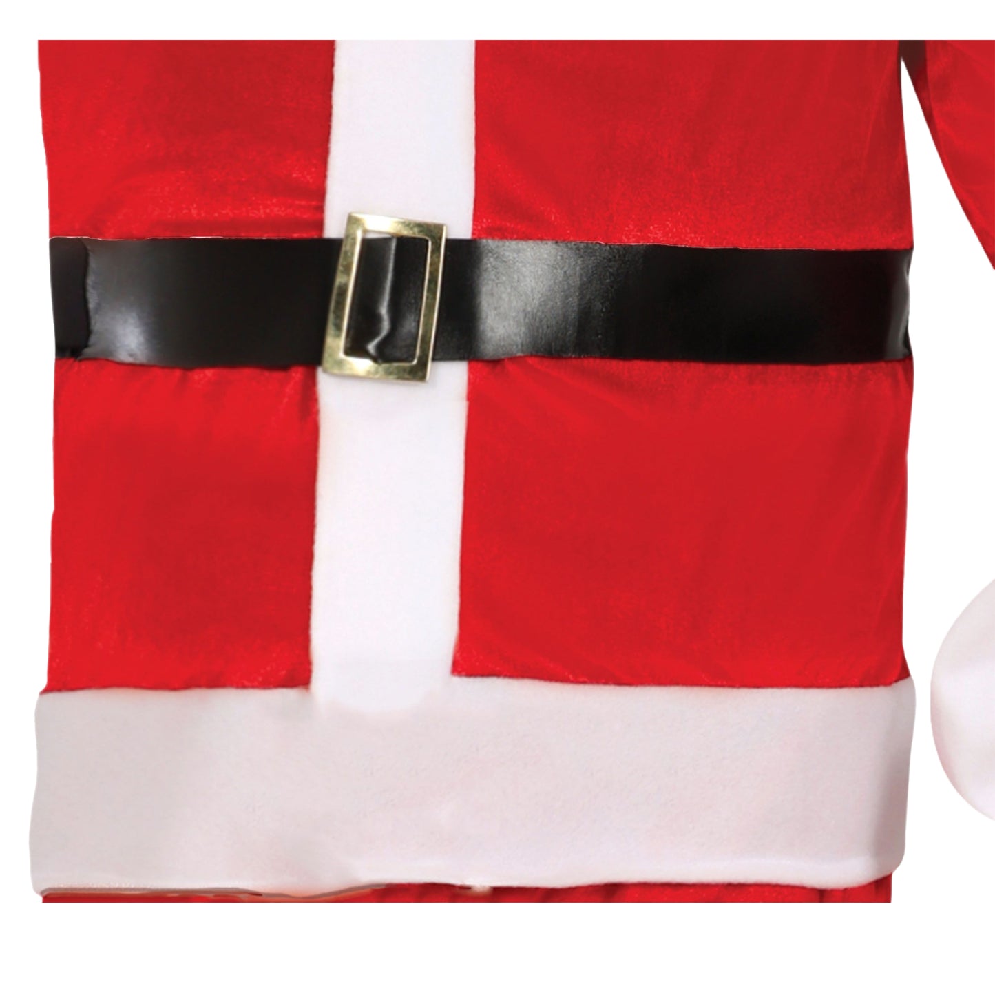 Red-White - Side - Fiestas Guirca Mens Santa Claus Velvet Christmas Costume