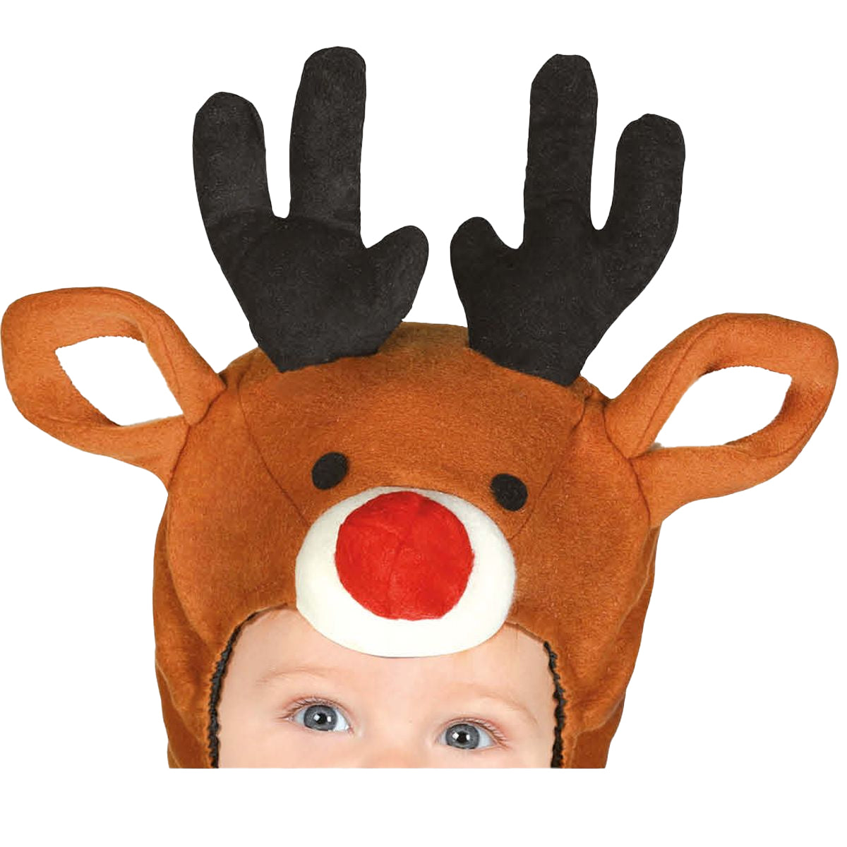 Brown-Black - Back - Fiestas Guirca Baby Reindeer Christmas Costume Set