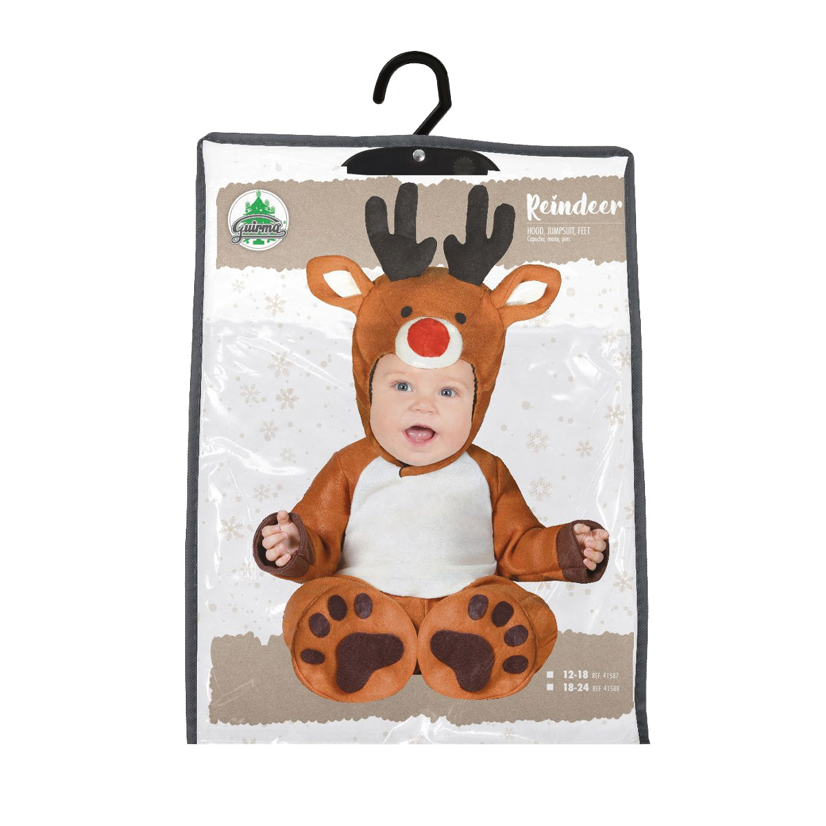 Brown-Black - Lifestyle - Fiestas Guirca Baby Reindeer Christmas Costume Set