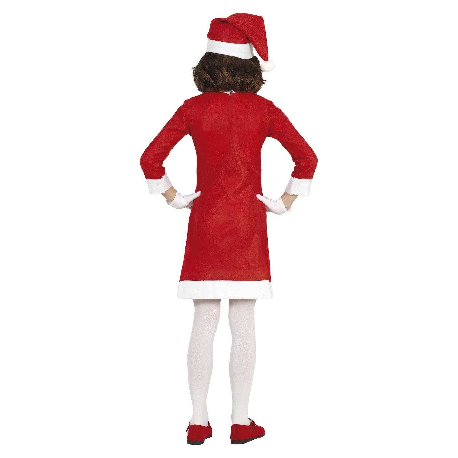 Red-White - Back - Fiestas Guirca Girls Mrs Claus Christmas Costume Set