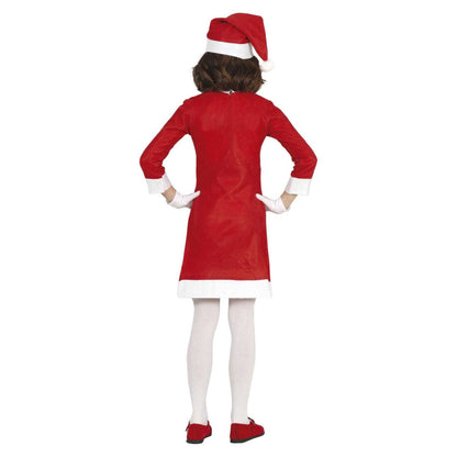 Red-White - Back - Fiestas Guirca Girls Mrs Claus Christmas Costume Set