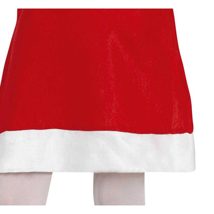 Red-White - Pack Shot - Fiestas Guirca Girls Mrs Claus Christmas Costume Set