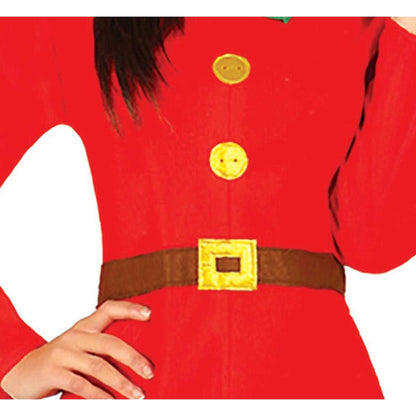 Red-Green - Side - Fiestas Guirca Womens-Ladies Elf Christmas Costume Set