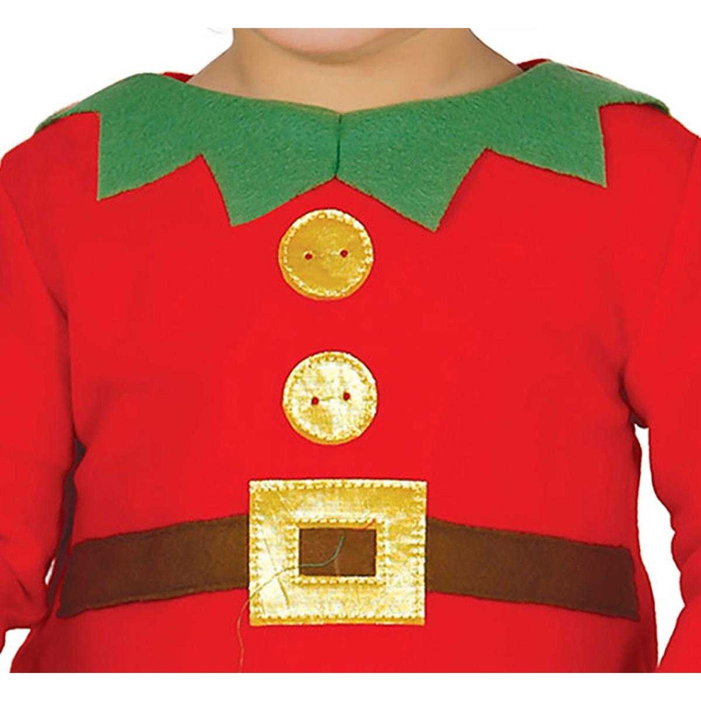 Red-Green - Side - Fiestas Guirca Baby Elf Christmas Costume Set