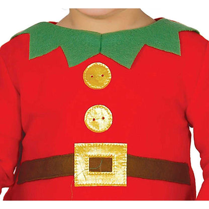 Red-Green - Side - Fiestas Guirca Baby Elf Christmas Costume Set