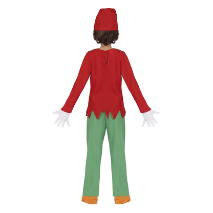 Red-Green - Back - Fiestas Guirca Childrens-Kids Elf Christmas Costume