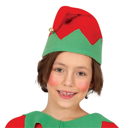 Red-Green - Side - Fiestas Guirca Childrens-Kids Elf Christmas Costume