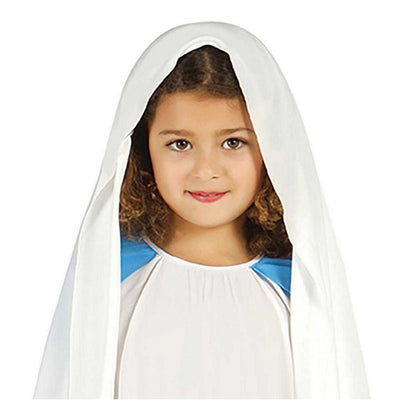 Blue-White - Back - Fiestas Guirca Childrens-Kids Mary Christmas Costume Set