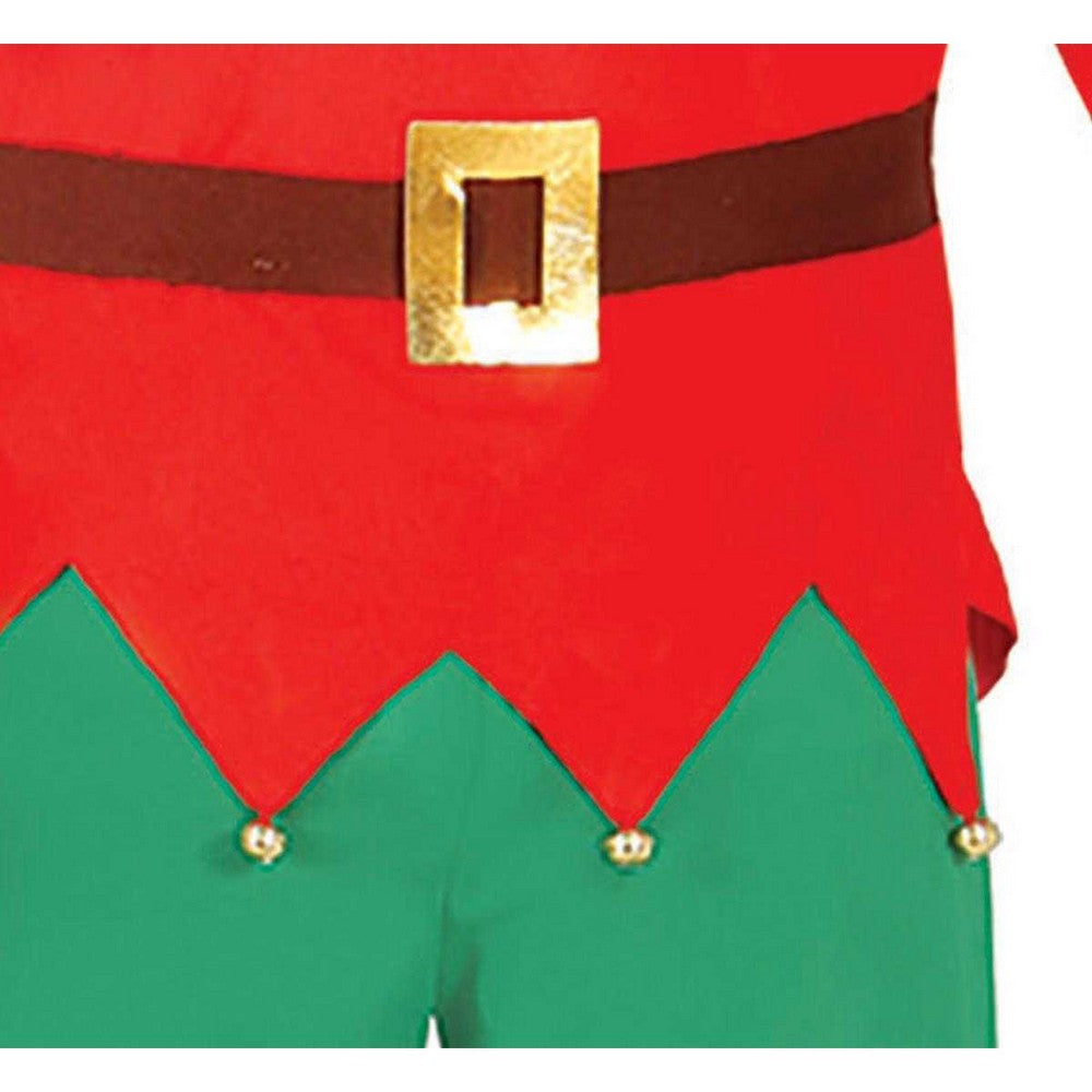 Red-Green - Lifestyle - Fiestas Guirca Mens Elf Christmas Costume Set