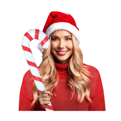 Red-White - Side - Fiestas Guirca Candy Cane Christmas Inflatable