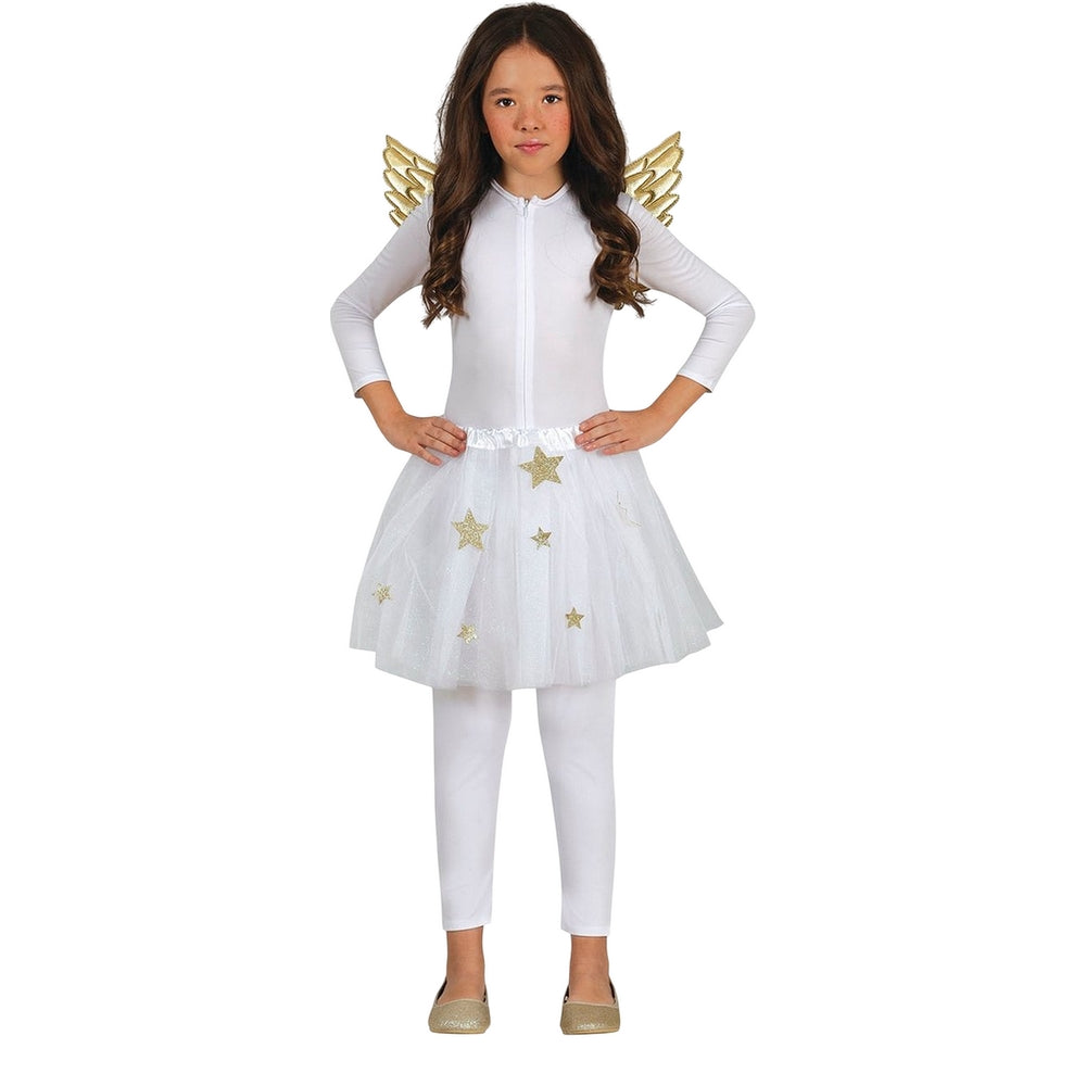 White-Golden - Front - Fiestas Guirca Childrens-Kids Angel Costume Set