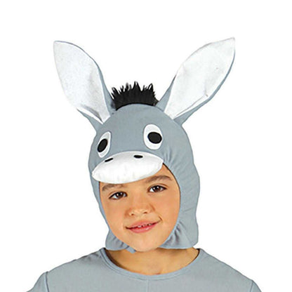 Grey-White - Back - Fiestas Guirca Childrens-Kids Donkey Costume