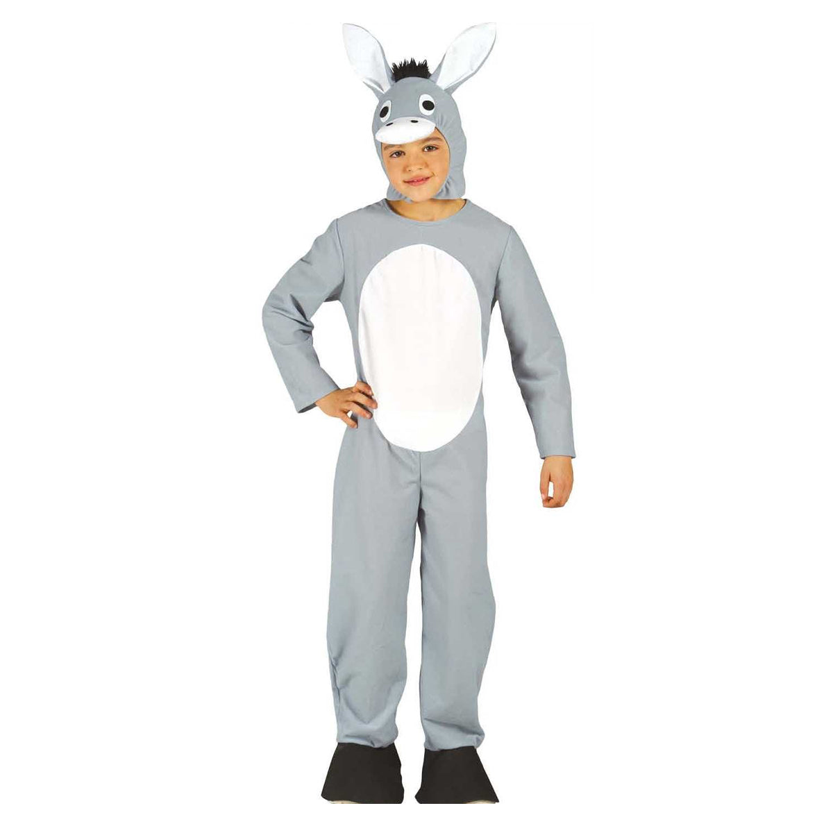 Grey-White - Front - Fiestas Guirca Childrens-Kids Donkey Costume