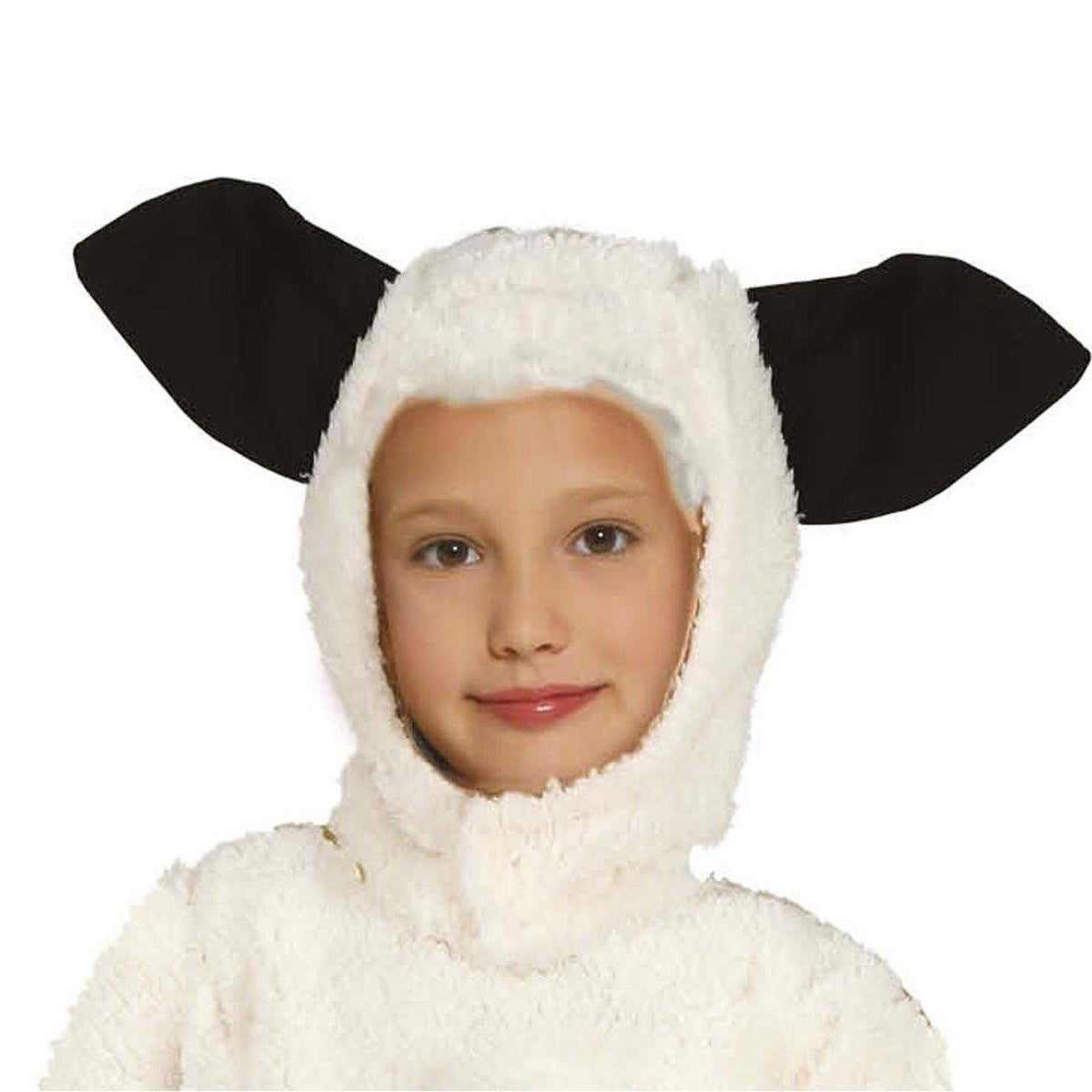 White-Black - Back - Fiestas Guirca Childrens-Kids Sheep Costume Set
