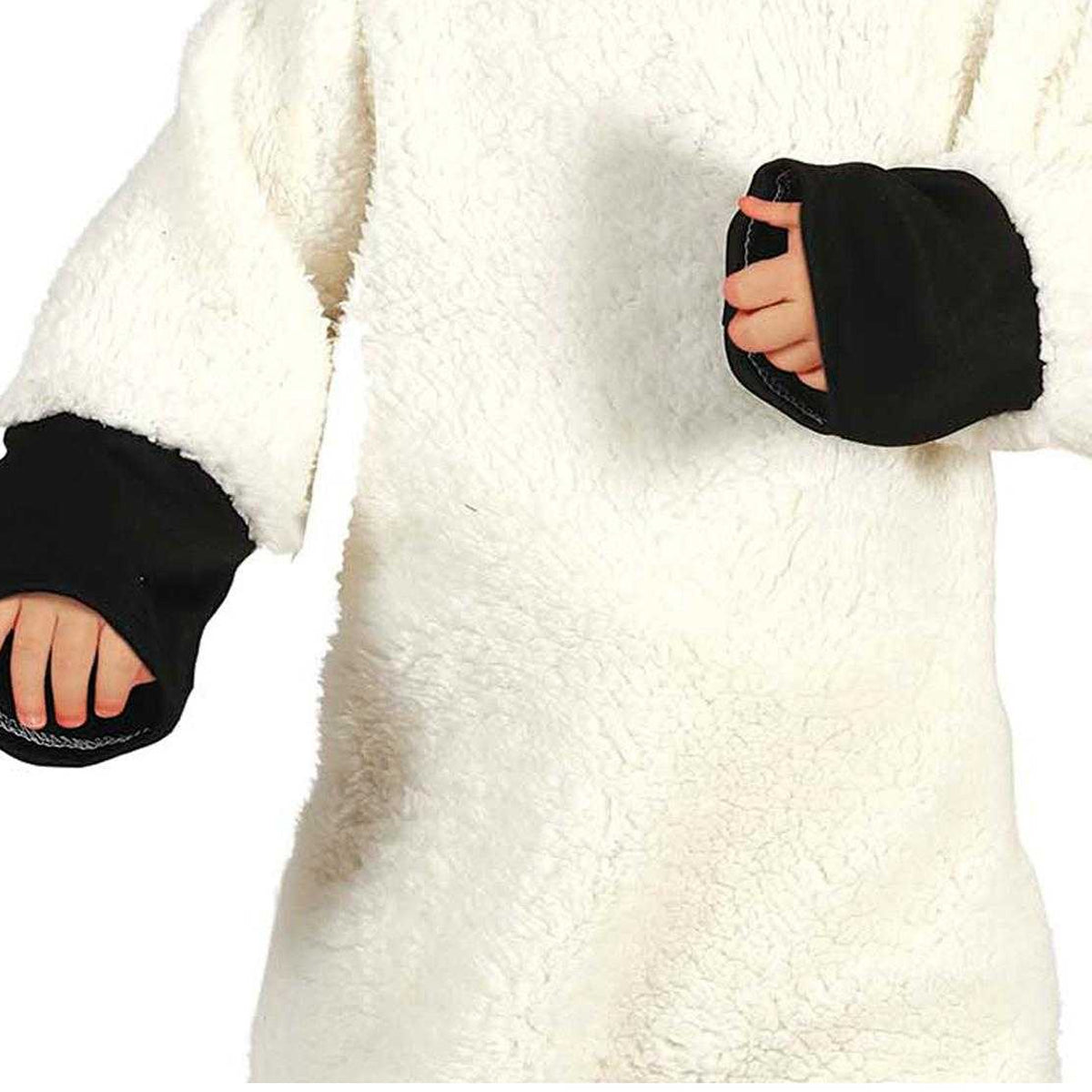 White-Black - Side - Fiestas Guirca Baby Sheep Costume Set