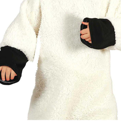 White-Black - Side - Fiestas Guirca Baby Sheep Costume Set