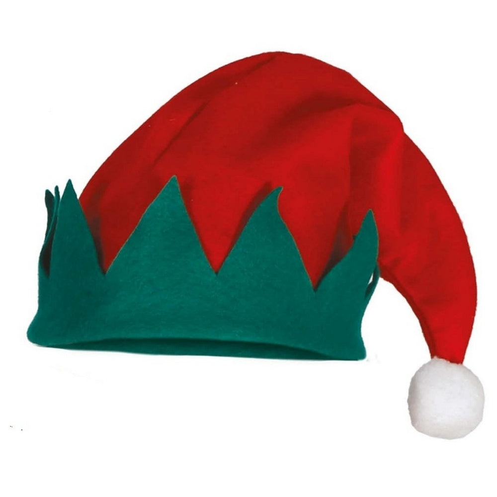 Red-Green - Front - Fiestas Guirca Unisex Adult Elf Christmas Hat