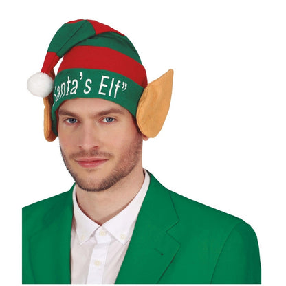Green-Red - Back - Fiestas Guirca Unisex Adult Elf 3D Ears Christmas Hat