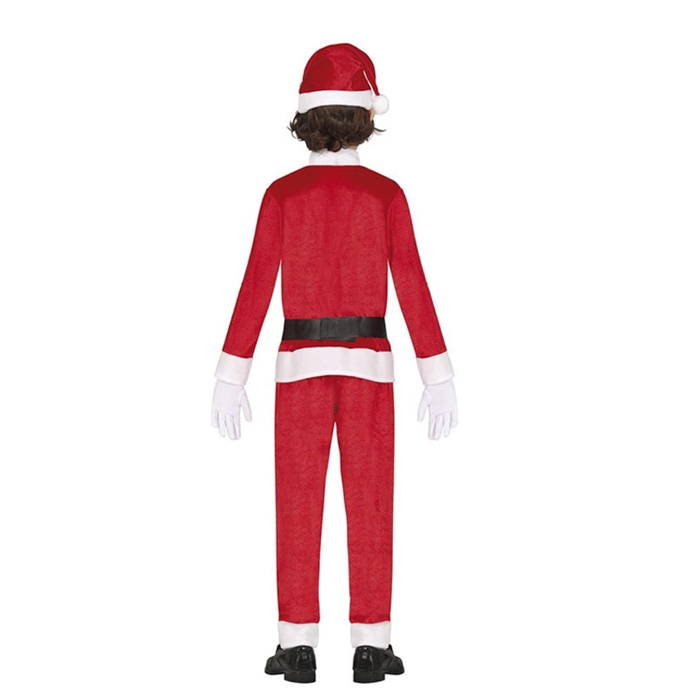 Red-White - Back - Fiestas Guirca Boys Santa Claus Christmas Costume Set