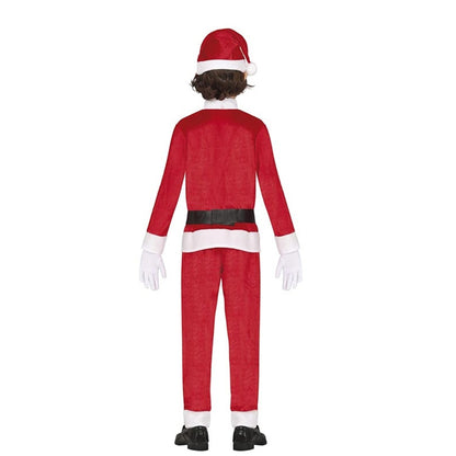 Red-White - Back - Fiestas Guirca Boys Santa Claus Christmas Costume Set
