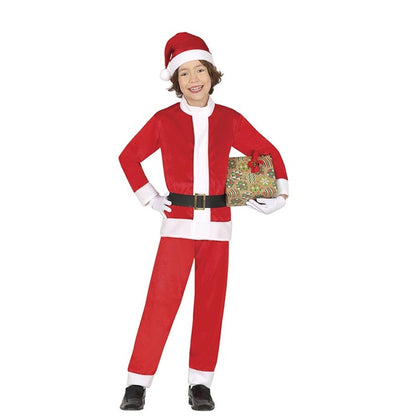 Red-White - Front - Fiestas Guirca Boys Santa Claus Christmas Costume Set