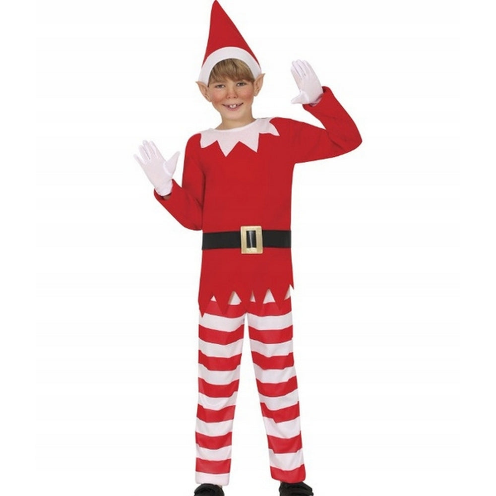Red-White - Front - Fiestas Guirca Boys Naughty Elf Christmas Costume Set