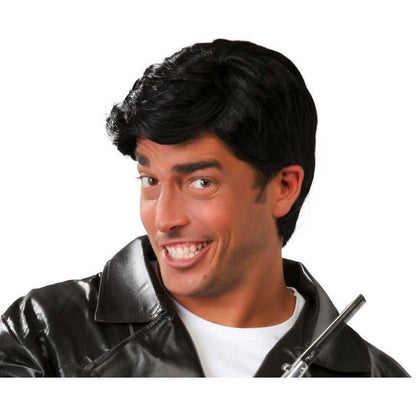 Black - Front - Fiestas Guirca Mens Short Wig