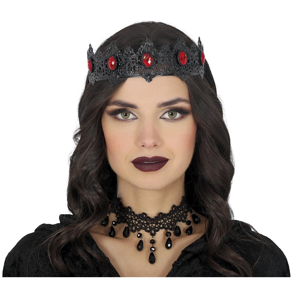Black - Back - Fiestas Guirca Queen Crown Headband