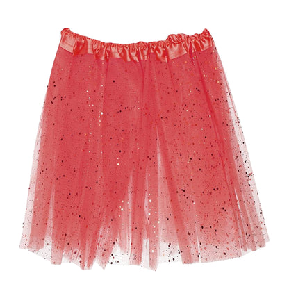 Red - Front - Fiestas Guirca Womens-Ladies Glitter Party Tutu Skirt