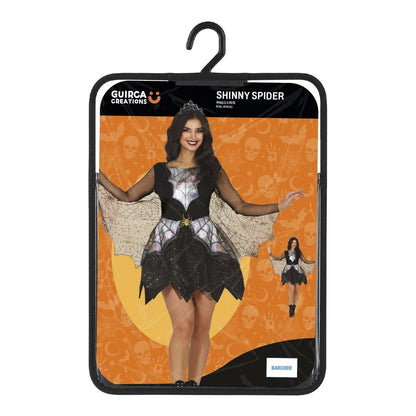 Black - Close up - Fiestas Guirca Womens-Ladies Spider Halloween Costume Set
