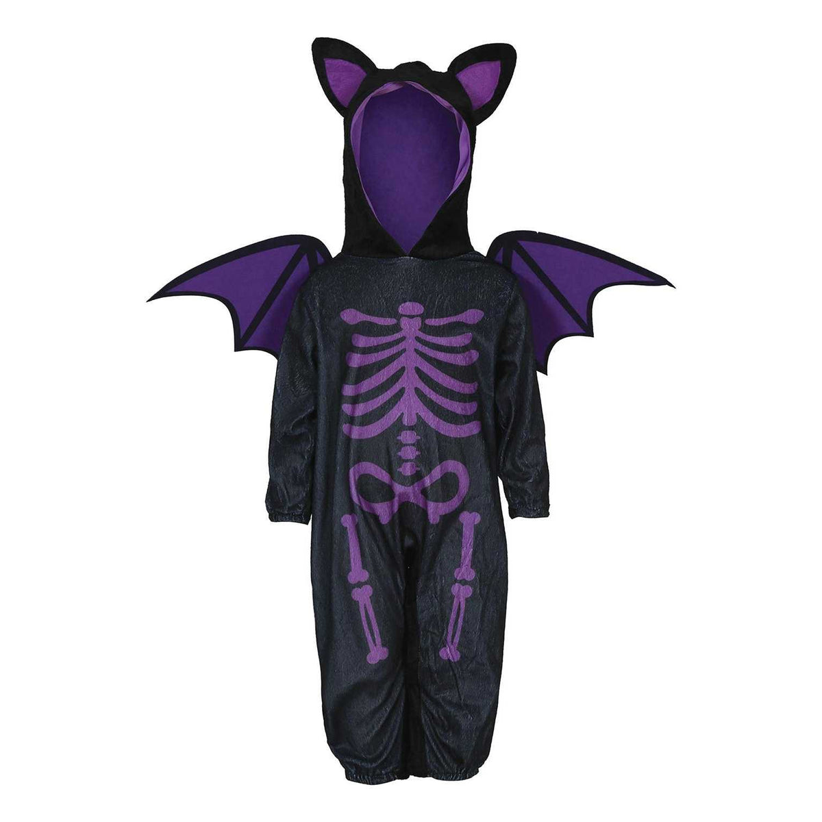 Black-Purple - Front - Fiestas Guirca Baby Bat Hooded Costume Set