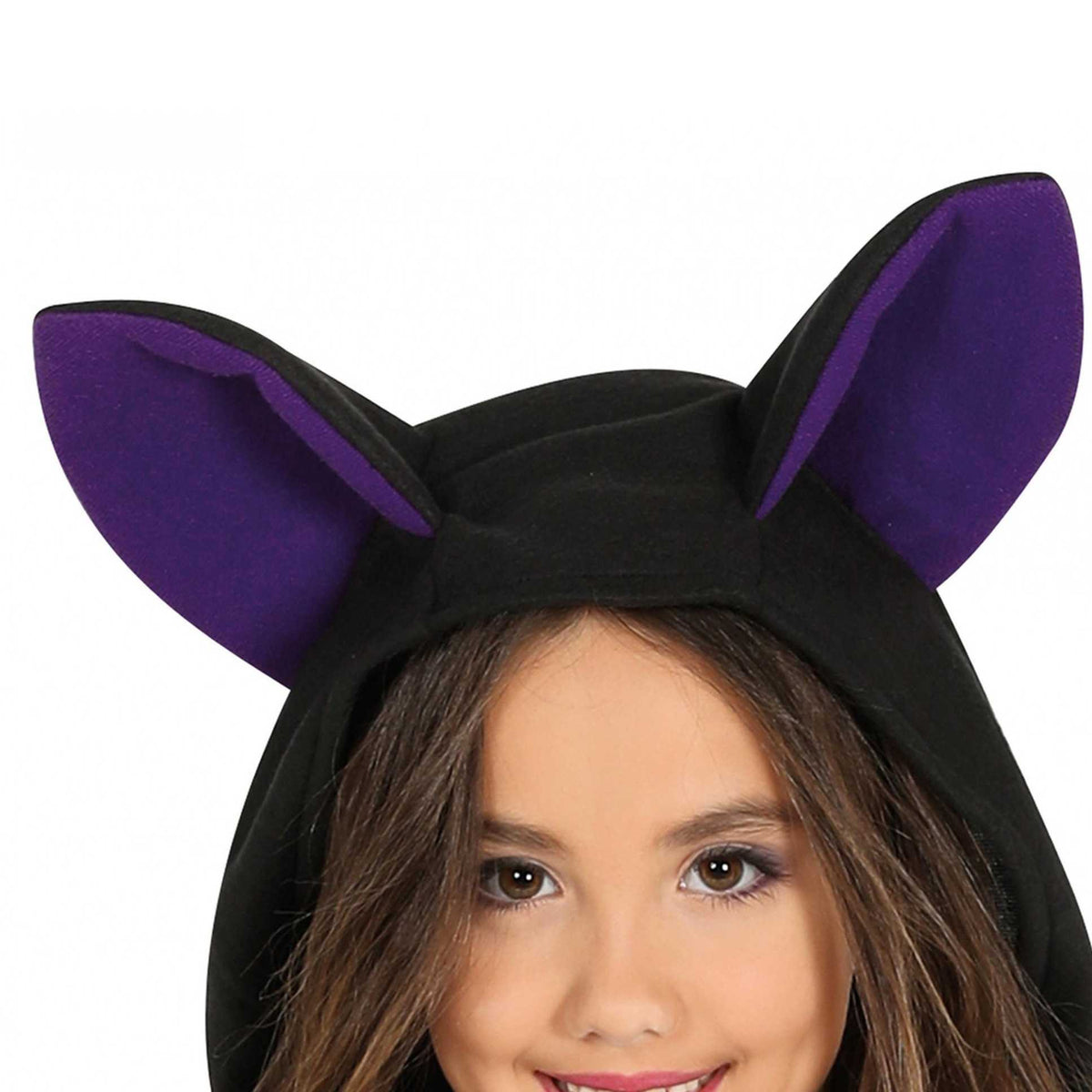 Black-Purple - Side - Fiestas Guirca Girls Bat Costume Dress