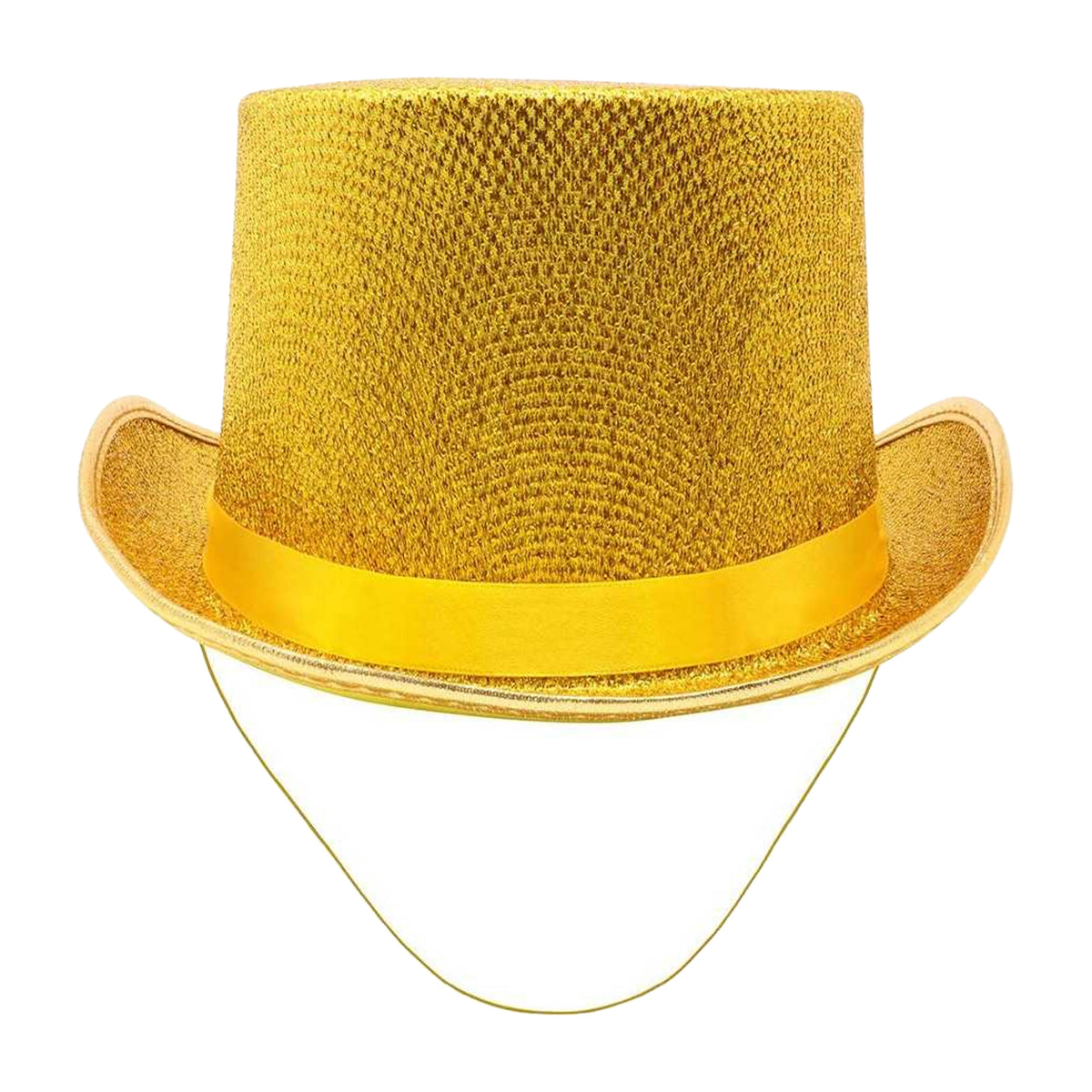 Gold - Front - Fiestas Guirca Unisex Adult Glitter Top Hat