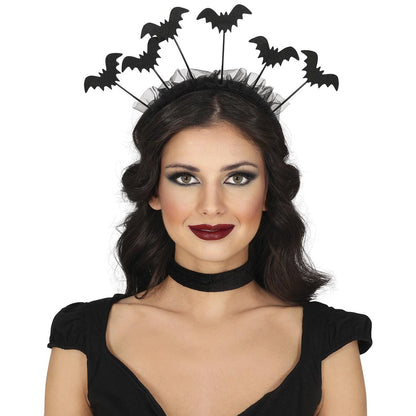 Black - Back - Fiestas Guirca Womens-Ladies Bat Halloween Headband