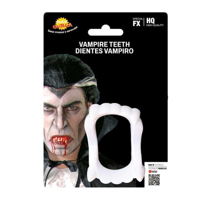 White - Back - Fiestas Guirca Vampire Teeth Halloween Costume Accessory