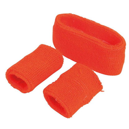 Orange - Front - Fiestas Guirca Terrycloth Plain Accessories Set
