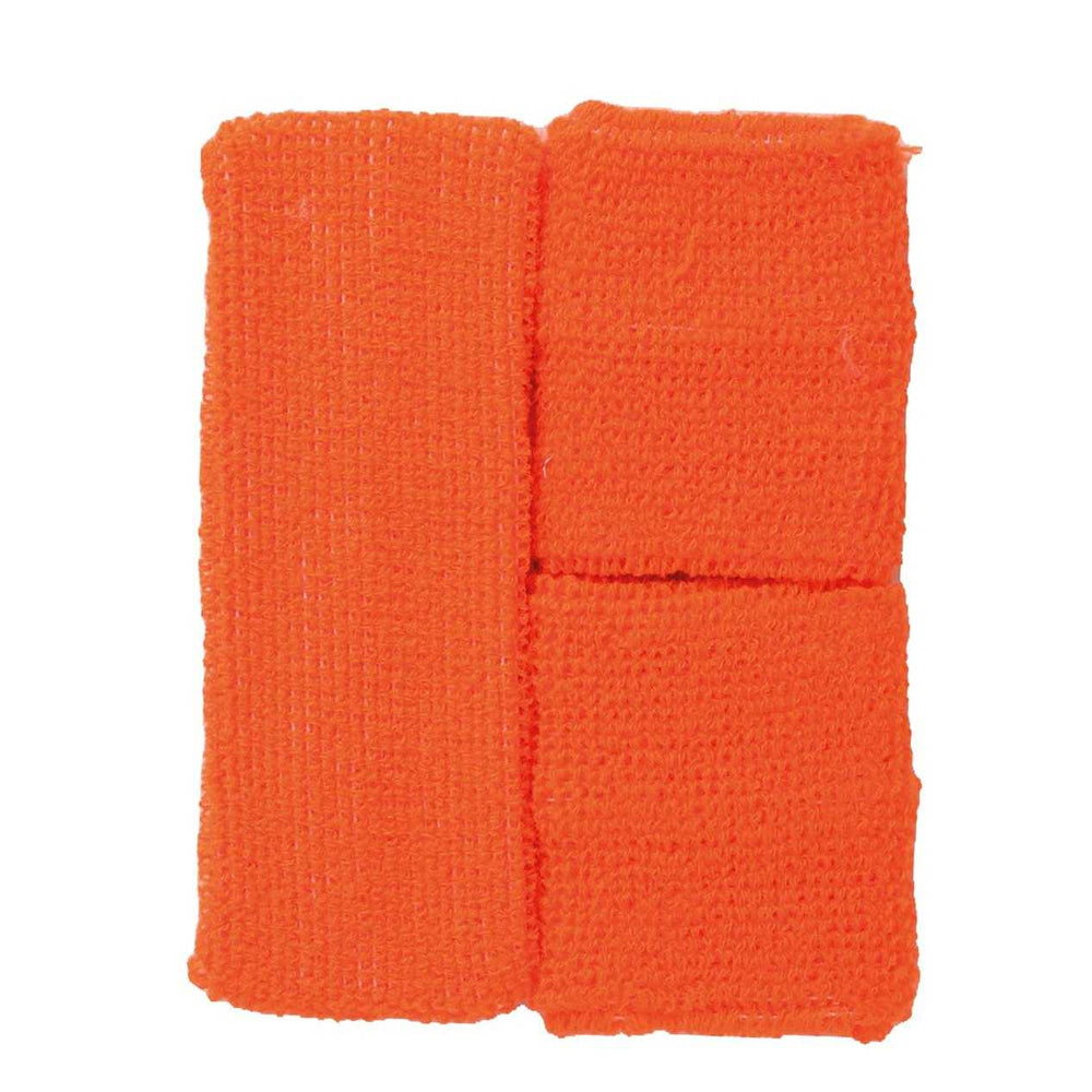 Orange - Back - Fiestas Guirca Terrycloth Plain Accessories Set