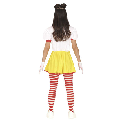 Yellow-Red - Back - Fiestas Guirca Unisex Adult Killer Clown Halloween Costume