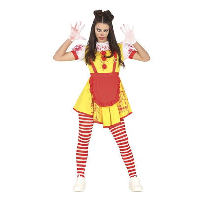 Yellow-Red - Front - Fiestas Guirca Unisex Adult Killer Clown Halloween Costume